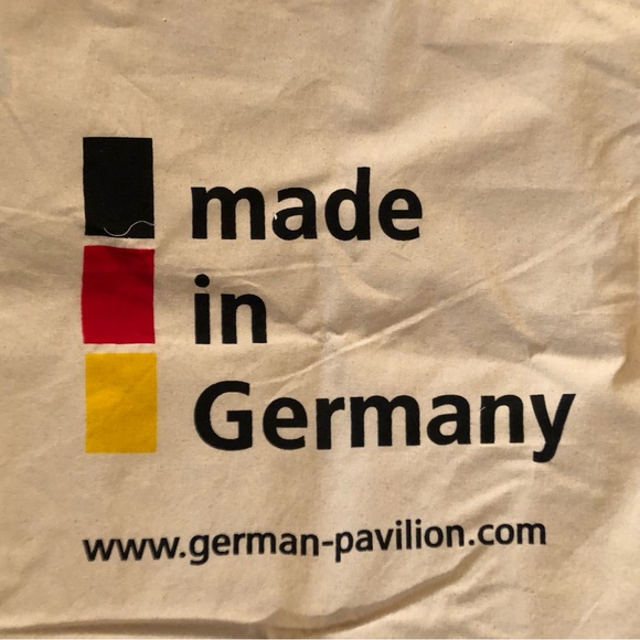 Off White Canvas Tote Bag with Made in Germany 🇩🇪 Print - Picture 2 of 6